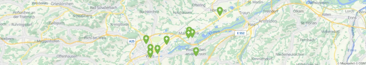 Kartenansicht für Apotheken-Notdienste in der Nähe von Marchtrenk (Gemeinde, Oberösterreich) (190)